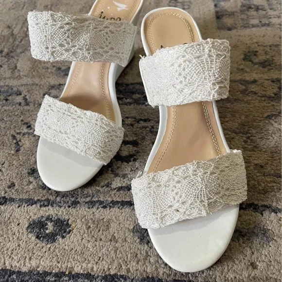 Impo Women's Lace Strap Sandals - Cream - Picture 4 of 4